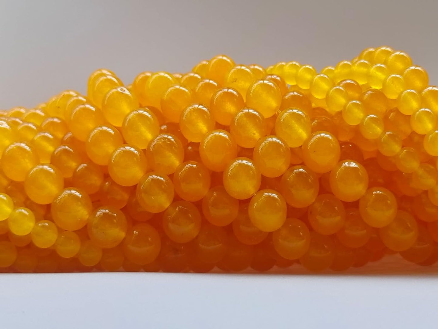 Stone Beads 8mm 100pcs Yellow Chalcedony Beads Round Loose Gemstones Beads for Bracelet Necklace Jewelry Making (8mm, 60832 Yellow Chalcedony)