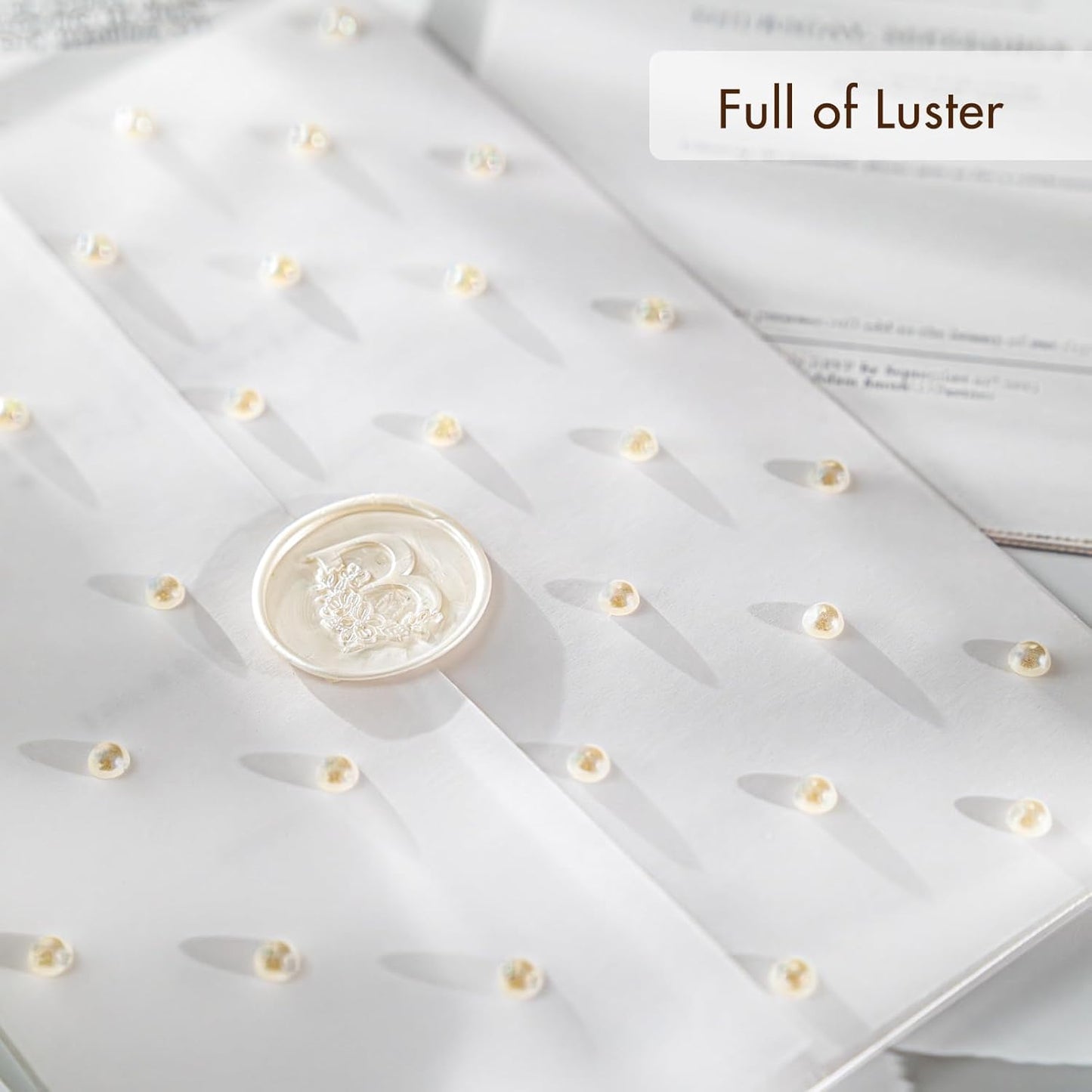 50 Pack Pre-Folded Vellum Jackets For 5x7 Invitations,AZAZA Translucent Invitation Sleeves,115GSM Vellum Jackets 5x7, Wedding Invitation Accessories, For Weddings Birthdays Baby Showers,Elegant Pearl