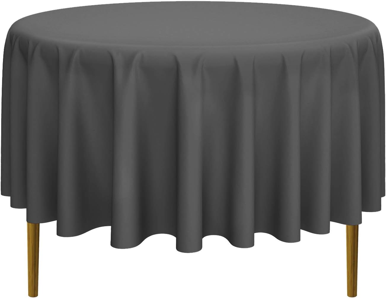 Lann's Linens - 10 Premium 90" Round Tablecloths for Wedding/Banquet/Restaurant - Polyester Fabric Table Cloth - Dark Gray
