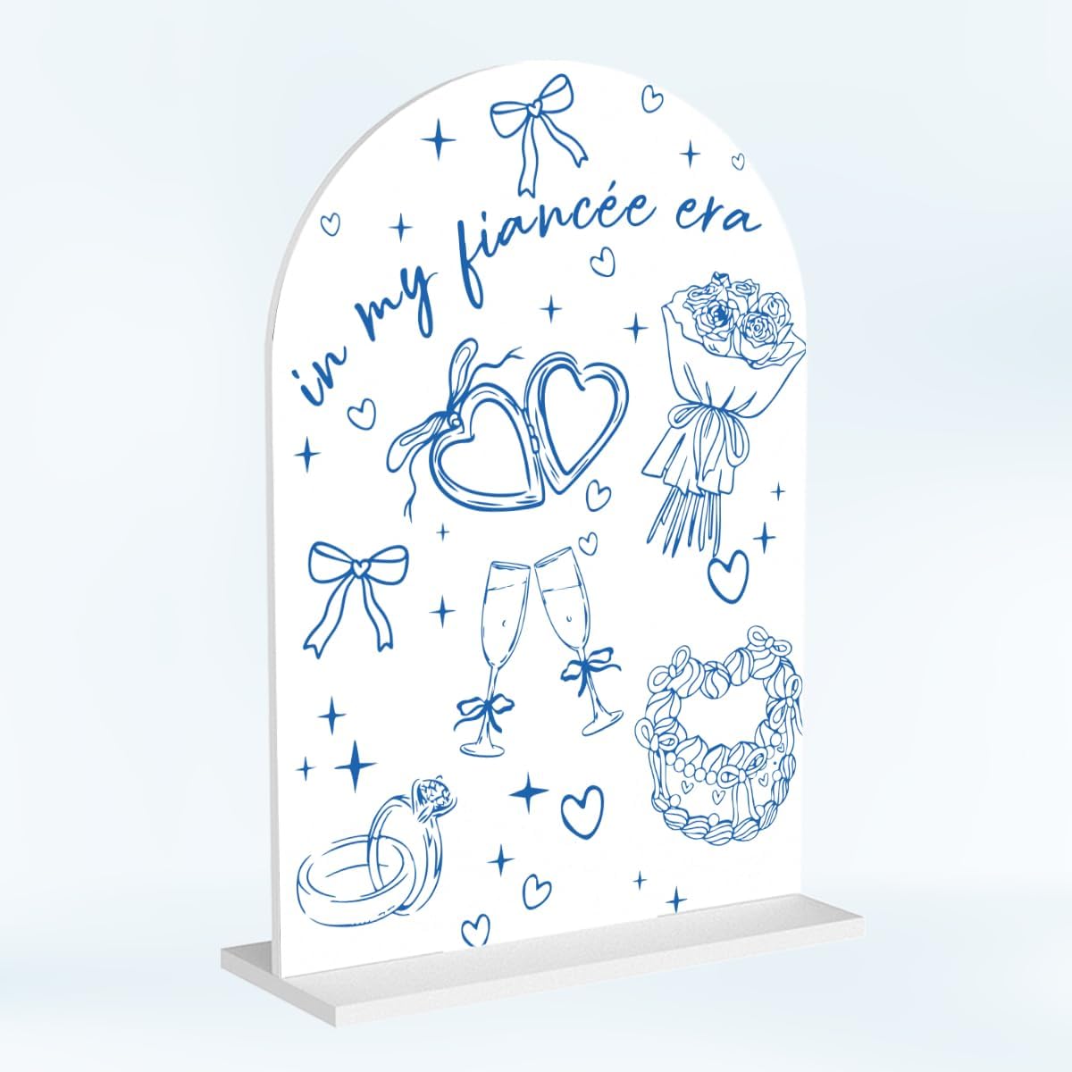 Bride to be Gifts in My Fiance Era Engagement Gifts for Couples Newlyweds Bridal Shower Gift Clear Acrylic Desk Decor Sign for Home Office 7 x 5 Inches