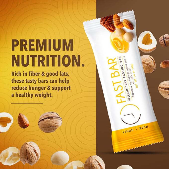 Prolon Fasting Bars | 5g Protein, 7g Fiber | Keto-Friendly, Gluten-Free, Dairy-Free, Plant-Based | Nutrition for Intermittent Fasting | Variety Pack | Nuts & Honey, Chocolate Chip, Coconut Macadamia (24 Count)