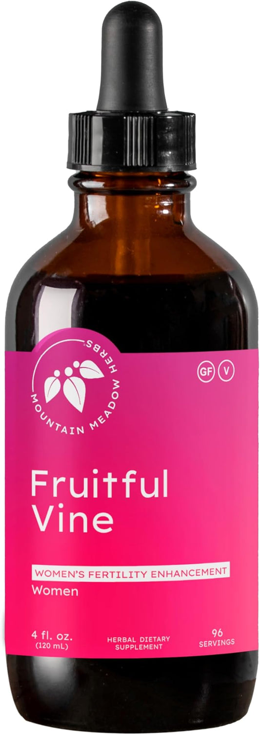 Mountain Meadow Herbs Fruitful Vine - Hormonal and Reproductive Health Support for Women, Dong Quai, Chaste Tree and Herbal Blend for Fertility and Cycle Balance, 4oz