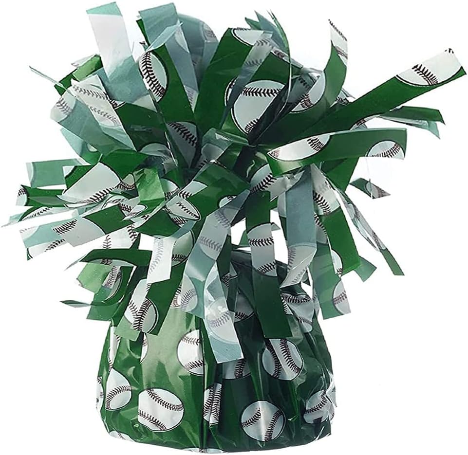 PMU 6 Pcs Baseball Kisses Balloon Weights - Decorative Balloon Weight for Christmas, Thanksgiving, Birthday, Party Favors, Wedding & Baby Shower - 6oz. Baseball, Pkg/6