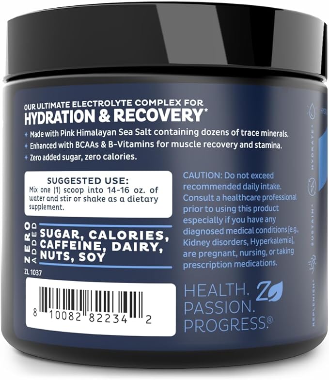 Zeal Electrolyte Powder Recovery Drink (30 Servings | Red White Blue Frozen Pop) w 0 Sugar +BCAAs +B-Vitamins Electrolyte Supplement w Potassium Zinc & Magnesium for Hydration - Keto Electrolytes