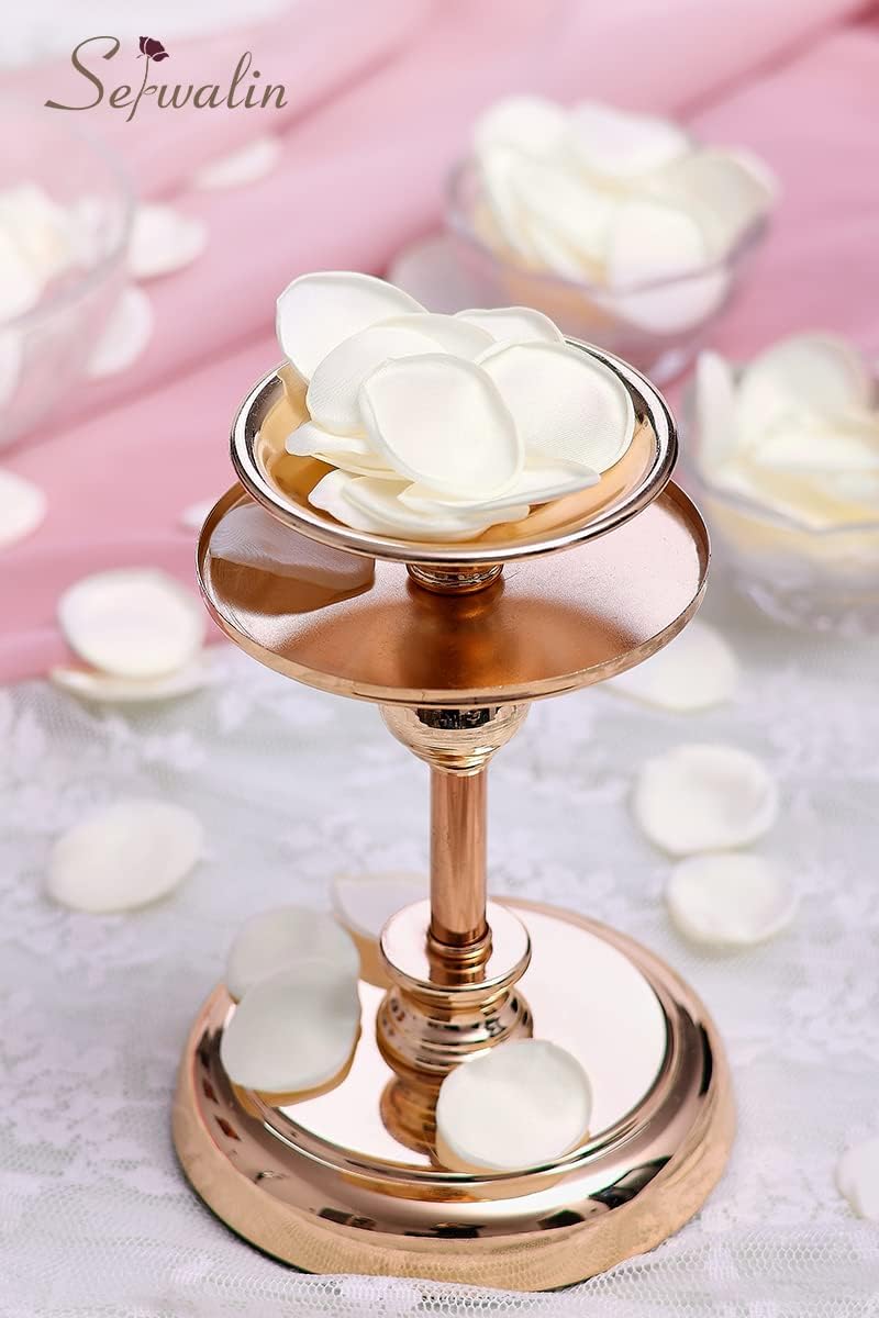 Serwalin 300pcs Silk Rose Petals Flower Petals for Weddings Ivory White Petals Fake Rose Petals Artificial Flower Petals for Wedding Proposal Flower Girl Basket Aisle Runner Bridal Shower