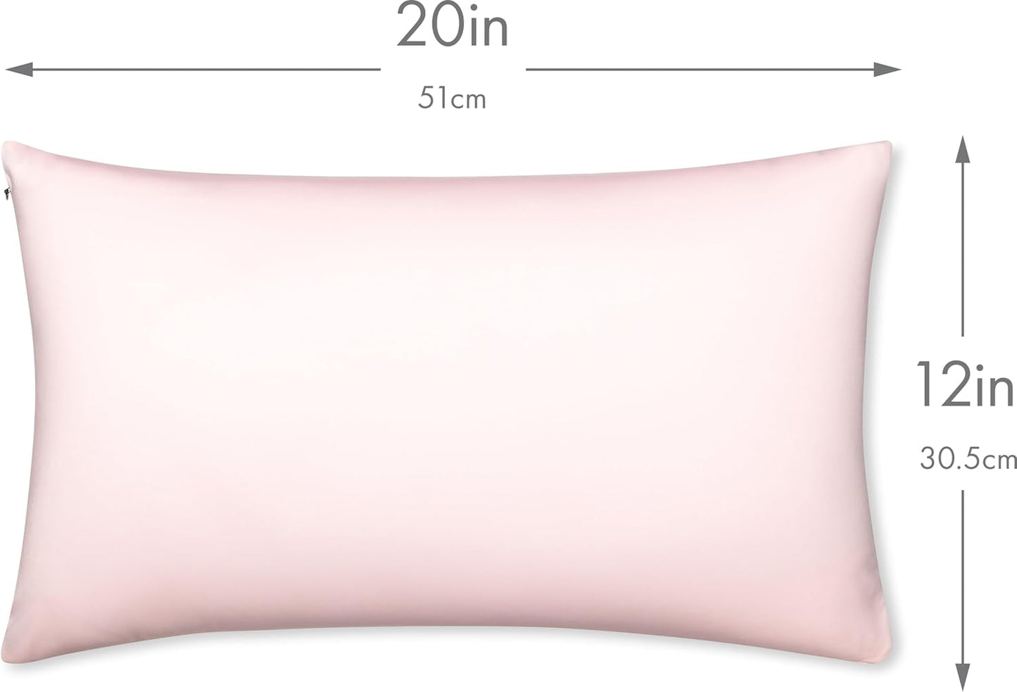 PILLOWY 12" x 20" Throw Pillow - Cream Peach: 1 PCS Luxurious Premium Microbead Pillow with 85/15 Nylon/Spandex Fabric. Forever Fluffy, Outstanding Beauty & Support. Silky, Soft & Beyond Comfortable