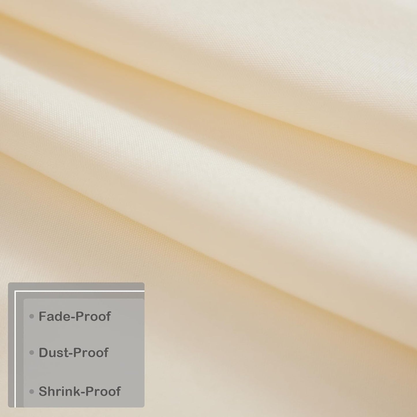 Small Square Beige Tablecloth 36 x 36 Inch Polyester Fabric Washable Table Cover Decorative Wrinkle Resistant Solid Color Table Cloth for Dining Party Wedding Camping