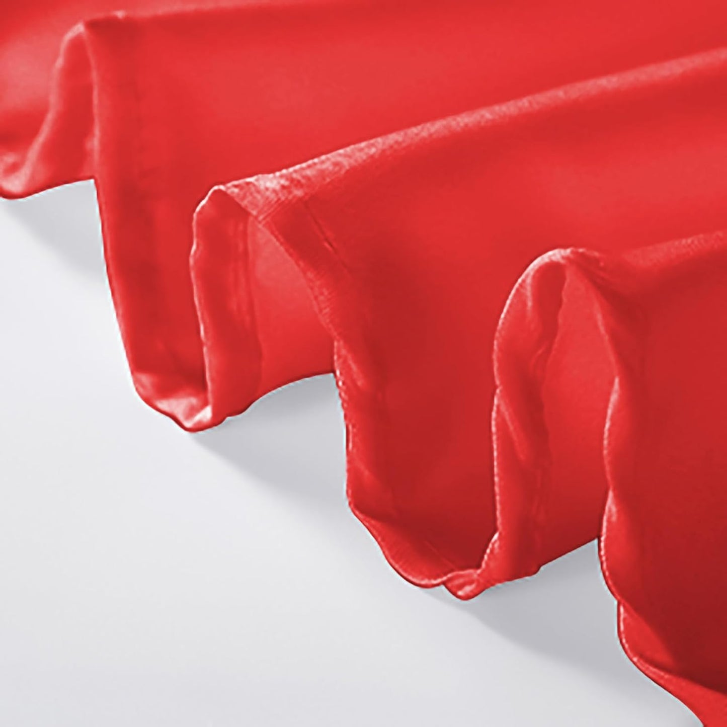 60 inch Round Tablecloth Washable Polyester Table Cloth Decorative Table Cover for Wedding Party Dining Banquet（60 inch,Red）