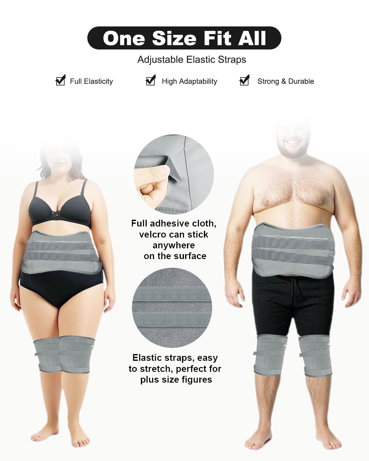 10 Pcs Castor Oil Pack Wrap, Plus Size for Men & Women, XL Reusable Castor Oil Pack Set for Eyes Neck Stomach Waist Knees Legs Feet, Flannel Cotton, Anti Oil Leak, Machine Washable (Light Gray)