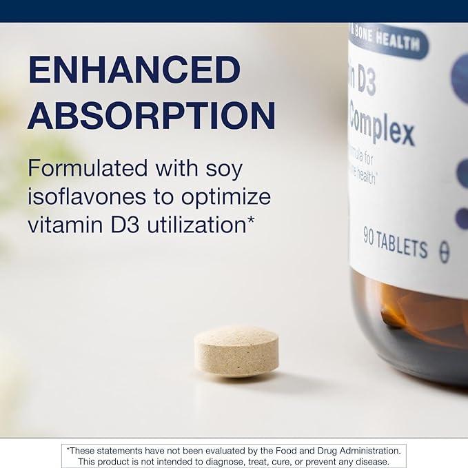 Metagenics D3 2000 Complex - Vitamin D3 Supplement - With Isoflavones for Absorption* - Bone Health & Immune Support* - Non-GMO & Gluten Free - 90 Count