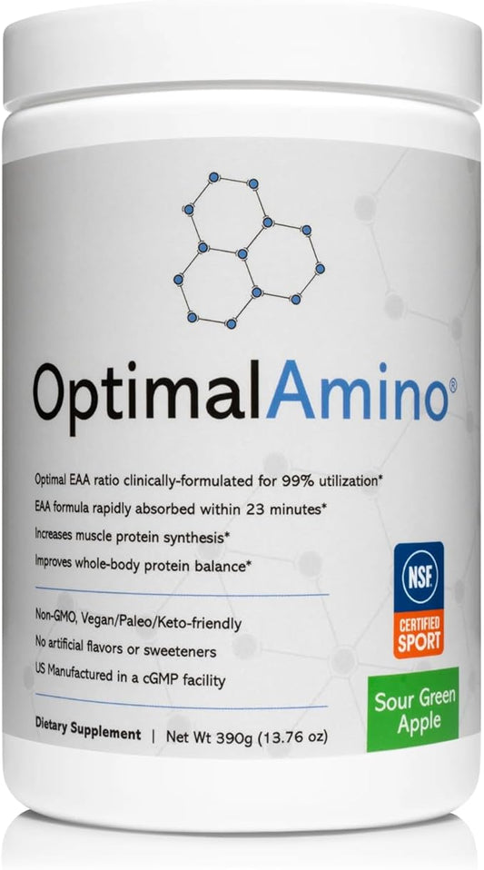 Amino Acid Powder | 99% Utilized Essential Amino Acid (EAA) Supplement | Pre/Post Workout & Muscle Recovery | NSF for Sport Certified | Sour Green Apple Flavor