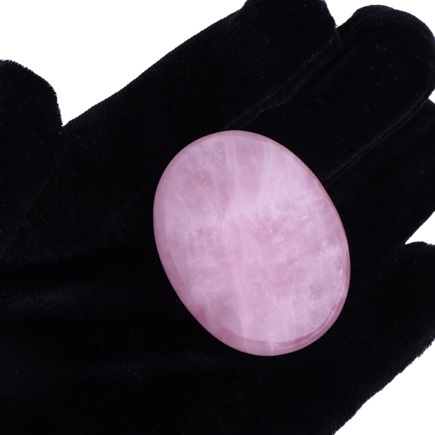 1.8” Opalite Rose Quartz Crystals, Thumb Worry Stones for Anxiety, Adult Sensory Items for Woman or Man, Anxiety Relief Items Fidget for Sensory Stones