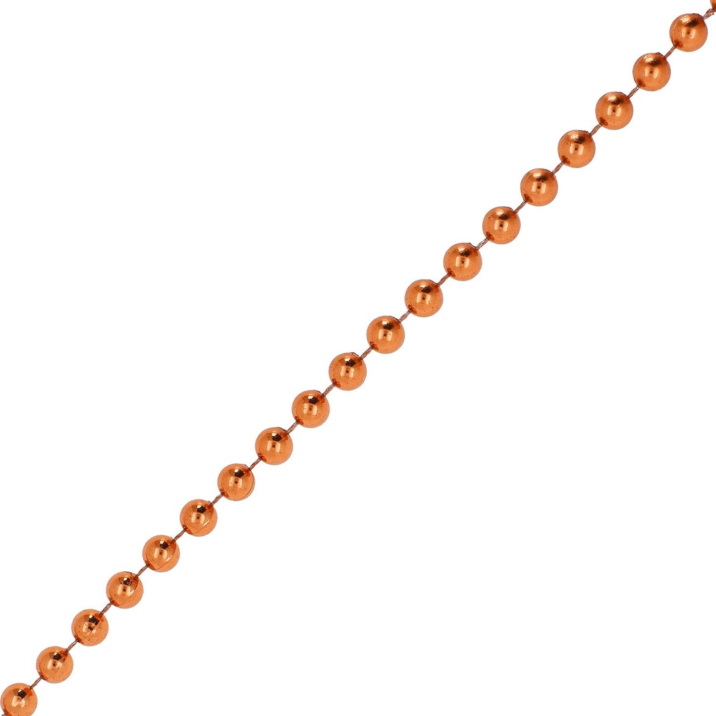 Mandala Crafts 8mm Faux Copper Pearl Beads Roll - 20 Yards Strand of Fake Pearls Chain Garlands Spool String for Christmas Tree, Wedding, Party, Vases, DIY Decoration