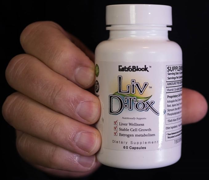 Liv D-Tox - 3-Pack 180 Capsules Total - Liver Detox and Cleanse Support Health Supplement, with Turmeric Root Extract, Milk Thistle, Astragalus, Wasabi Root, and Asparagus (3)
