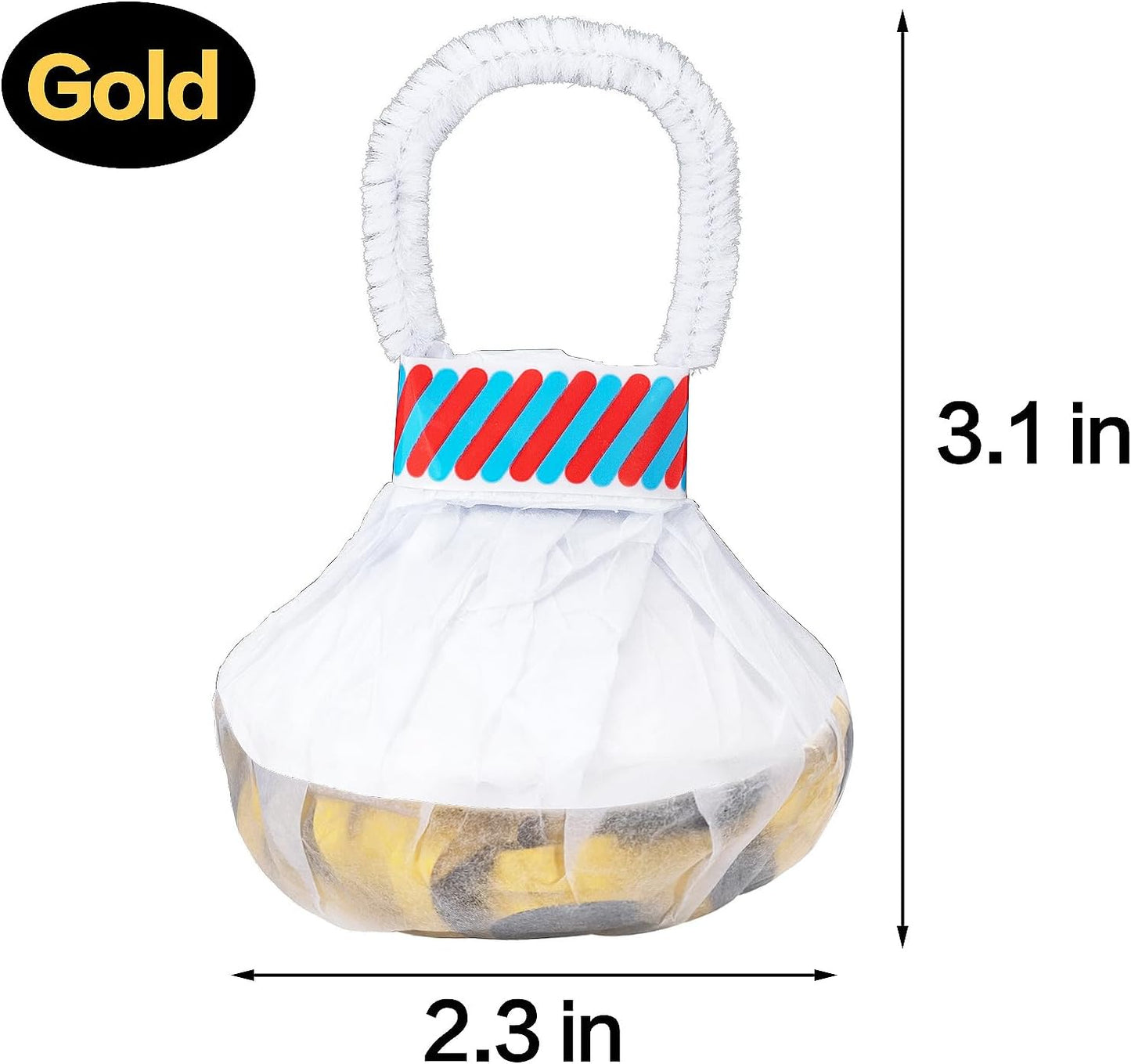 Confetti Poppers, Plastic No Mess Streamers, Party Poppers for Birthday,Wedding,Celebrations,Graduation Party (Shining Gold, 10 Pack)