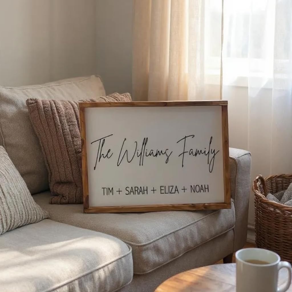 personalized home sign custom last name sign marriage ceremony decorations Newlywed gifts personalized family name sign custom last name wall decor (Family Sign)