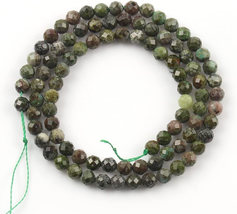 Song Xi 120pcs 3mm Natural Dragon Blood Gemstone Beads Faceted Round Loose Stone Beads for Jewelry Making