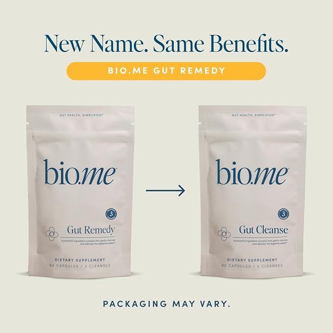 Biome Gut Remedy Capsules (5 Day Cleanse, 3 Rounds, 90 Capsules) Gut Cleanse with Magnesium Citrate, Berberine, Immunolin, L-Glutamine - Reset Digestive System, Rebalance Microbiome (3 Month Supply)