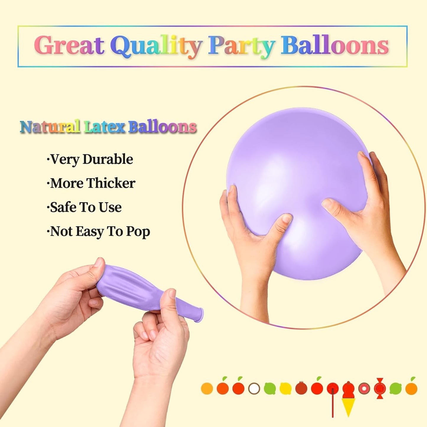 110pcs Pastel Balloons 12 Inch, Pastel color balloons Assorted Latex Ballons for Birthday Party DecorationsBaby Shower Wedding(with 2 Ribbons).