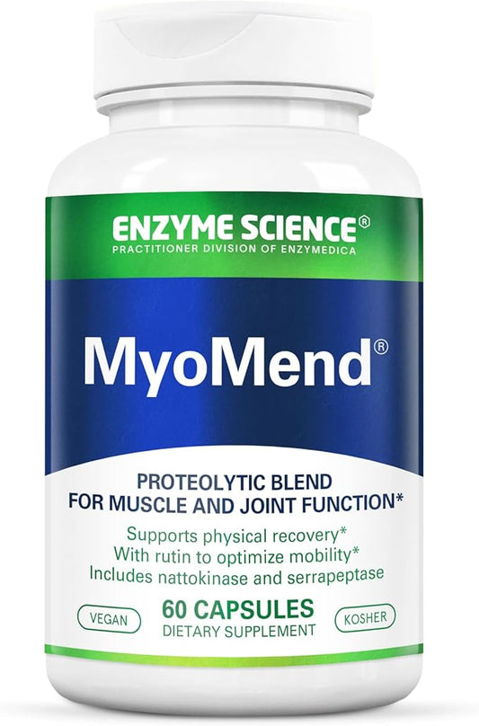 Myomend, 60 Capsules – Muscle & Joint Support – Formulated with Bromelain and Rutin – Enzyme Health Supplement – Vegan and Kosher