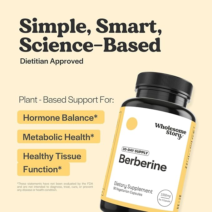 Berberine Supplement 1500mg | Berberine 500mg Per Capsule | 97% Standardized Purity | Supports Metabolic Profiles & Hormonal Balance | 90 Berberine HCL Capsules | Berberine Supplements 30-Day Supply