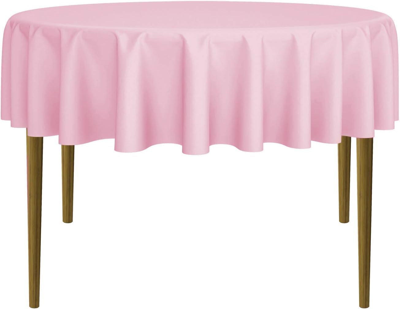 Lann's Linens - 10 Premium 70" Round Tablecloths for Wedding/Banquet/Restaurant - Polyester Fabric Table Cloths - Pink