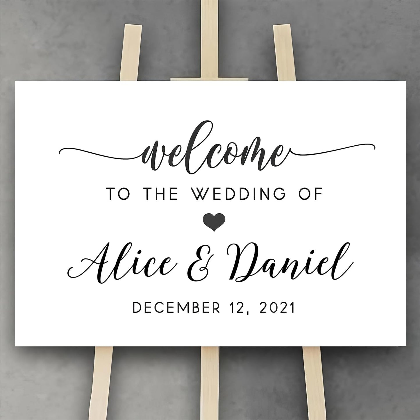Personalized Wedding Welcome Sign, Welcome To Our Wedding Sign, Custom Wedding Sign, Welcome To Our Wedding Welcome Sign, Personalized Wedding Name
