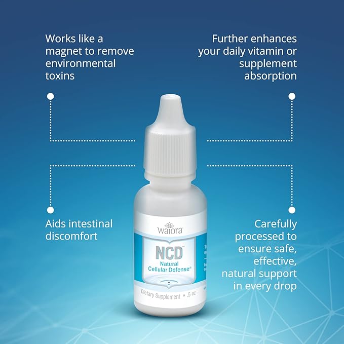 Waiora Natural Cellular Defense (NCD) Liquid Zeolite Drops, Clinoptilolite for Men & Women - Supplement for Immune, Healthy Gut Support, Cleanse, pH Balance (0.5oz Bottle, 4 Ct – 360 serv)
