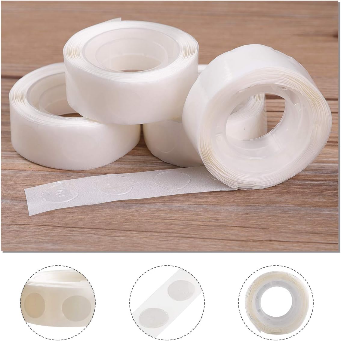3000pcs Glue Point Clear Balloon Glue Removable Adhesive Dots Double Sided Dots of Glue Tape for Balloons Craft Glue Points Dots Sticky Dots or Wedding Decoration