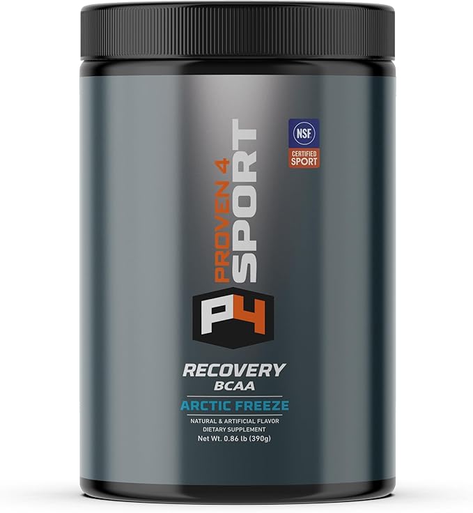 Proven4 Bcaa Post Workout Recovery Powder – NSF Certified for Sport Muscle Recovery Supplements with Electrolytes and Amino acids Powder Arctic Freeze Flavor 30 Servings