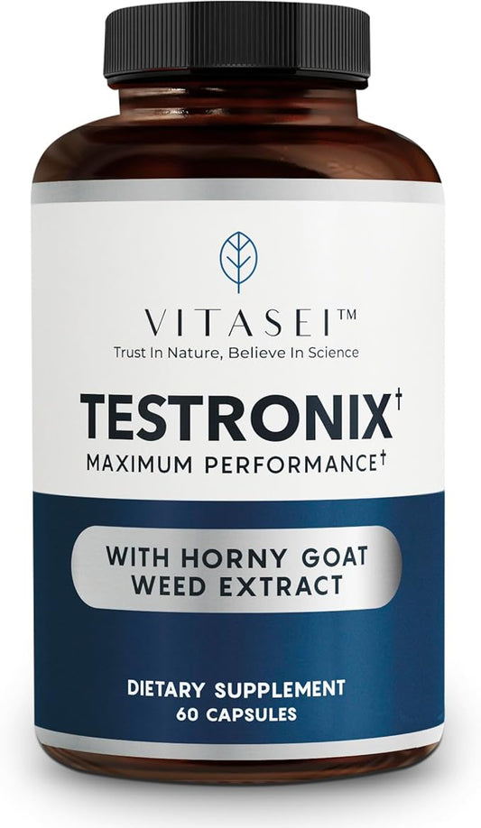 Testronix Supplement - Energy and Muscle Supplements for Health - 60 Capsules