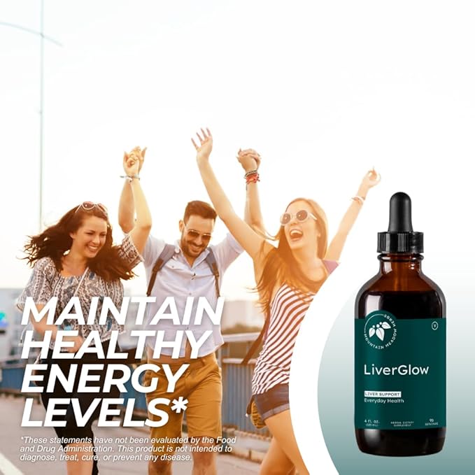 Mountain Meadow Liver Glow (Original Formula), Advanced Detoxifier and Regenerator to Support Liver Health and Function - 4 oz - for a Happy Liver
