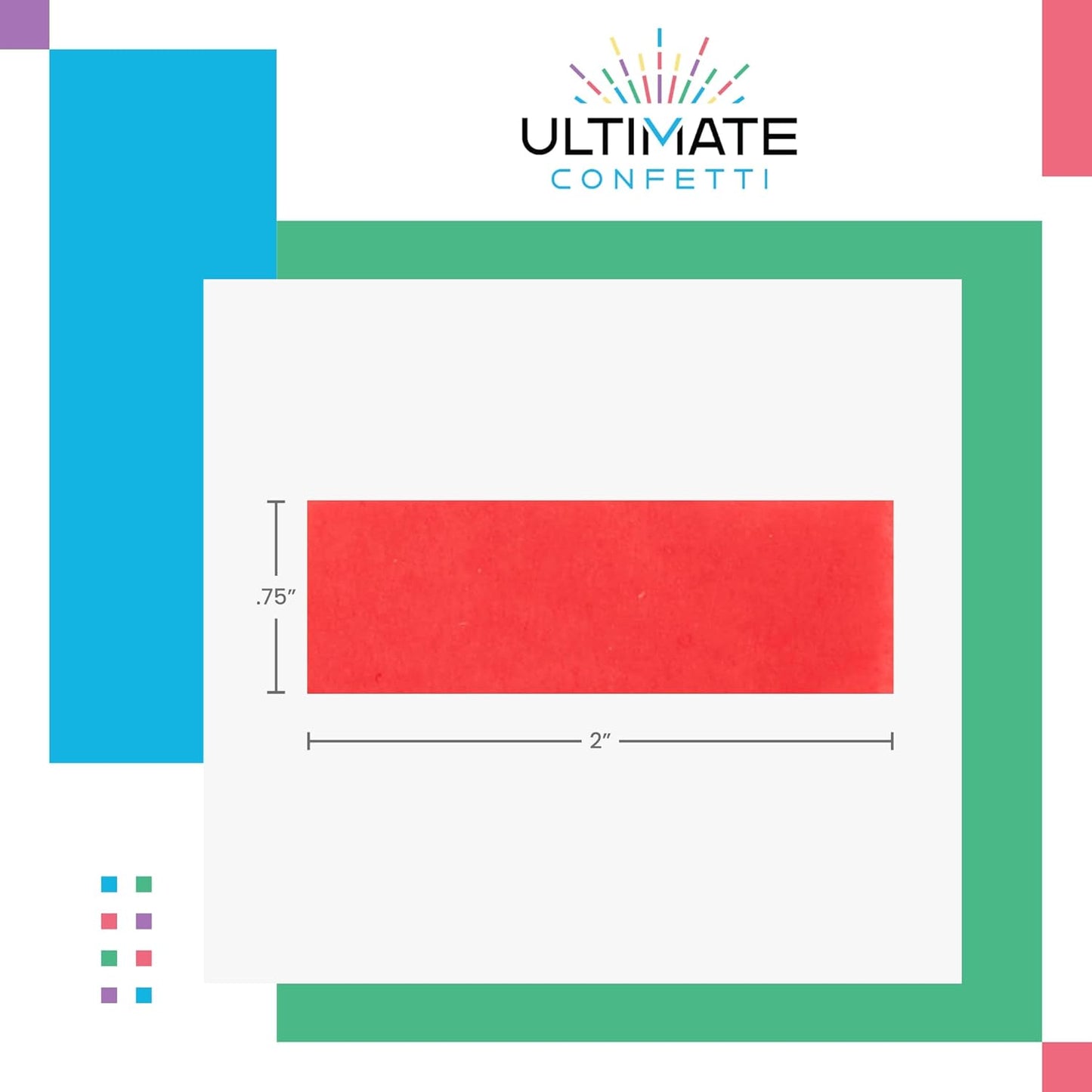 Biodegradable Confetti Red, White & Blue - Rectangular Fluttering Tissue Paper Confetti for Cannon and Launcher use – Wedding Confeti, Parties and Live Events - 1 lb, 16 oz