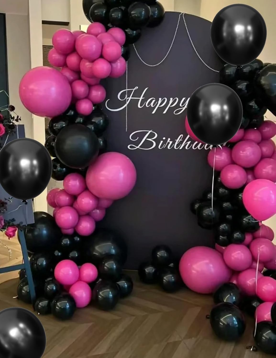 Black Balloons 12 inch, 50 Pcs 3.2g Black Latex Balloon Matte Helium Balloons for Birthday Party Wedding Baby Shower Retirement Decorations