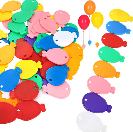 80 Pcs Plastic Balloon Weights, Reusable Colorful Balloons Pendants, Wedding Birthday Party Balloons Accessories for Helium Balloon Decoration