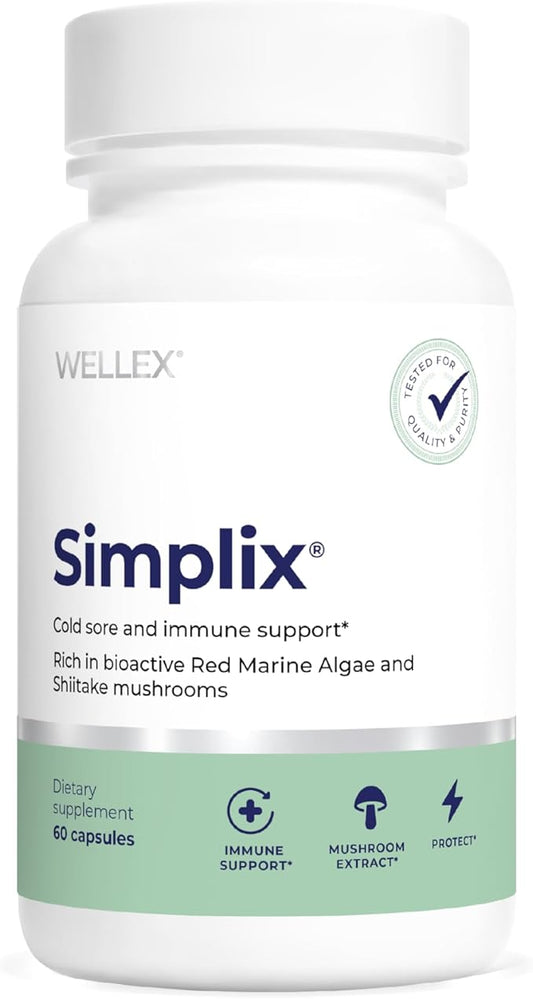 Simplix | Natural Supplement to Strengthen The Immune System | Respond to Outbreaks | Source of Highly Researched Mushroom & Seaweed Polysaccharides 60 Veggie Capsules (1 Pack)