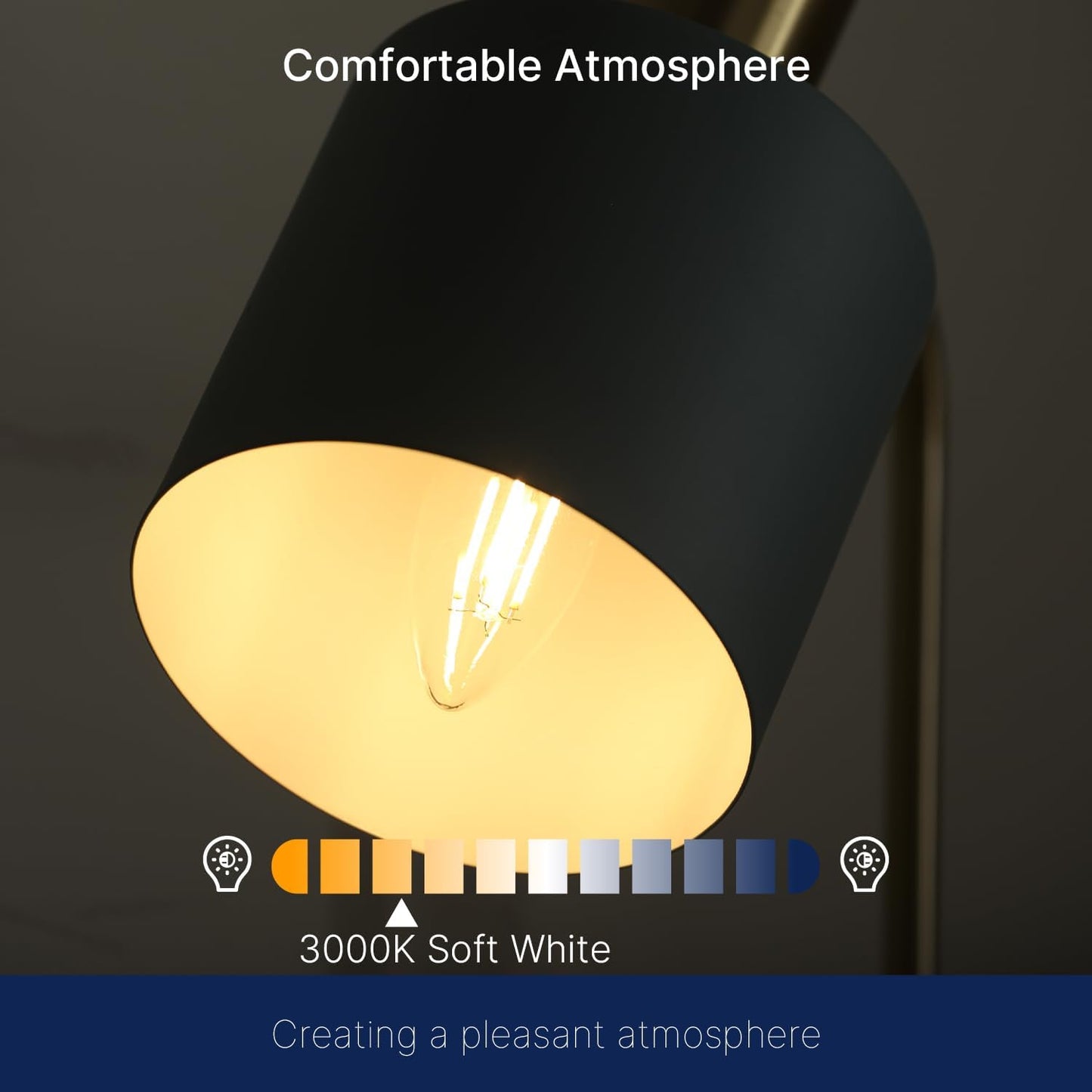 FLSNT 60W Equivalent LED Chandelier Light Bulbs, Dimmable LED B11 E12 Candelabra Base Bulbs, 3000K Warm White, 500LM, 12 Pack