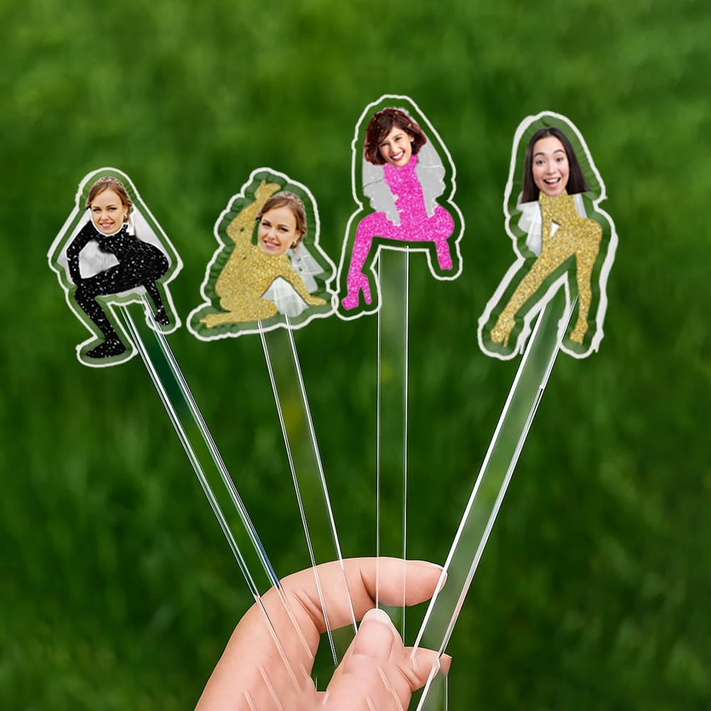 Custom 50 Pcs Double-Sided Wedding Stir Stick, Personalized Bride Face Dancers Stir Stick, Acrylic Cocktail Stirrers, Wedding Drink Stirrers, Bachelorette Party Gifts, Bridal Shower Gifts