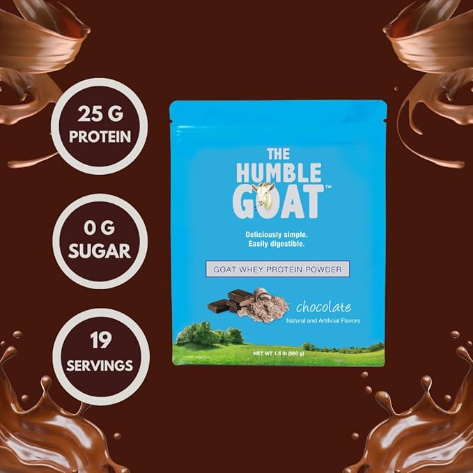 Grass Fed Whey Protein Powder Vanilla 1.5 lb – Made from Goat Milk, Easy to Digest, Clean Taste, Non-GMO, Gluten-Free & Versatile Vanilla Whey Protein Powder, Made in USA