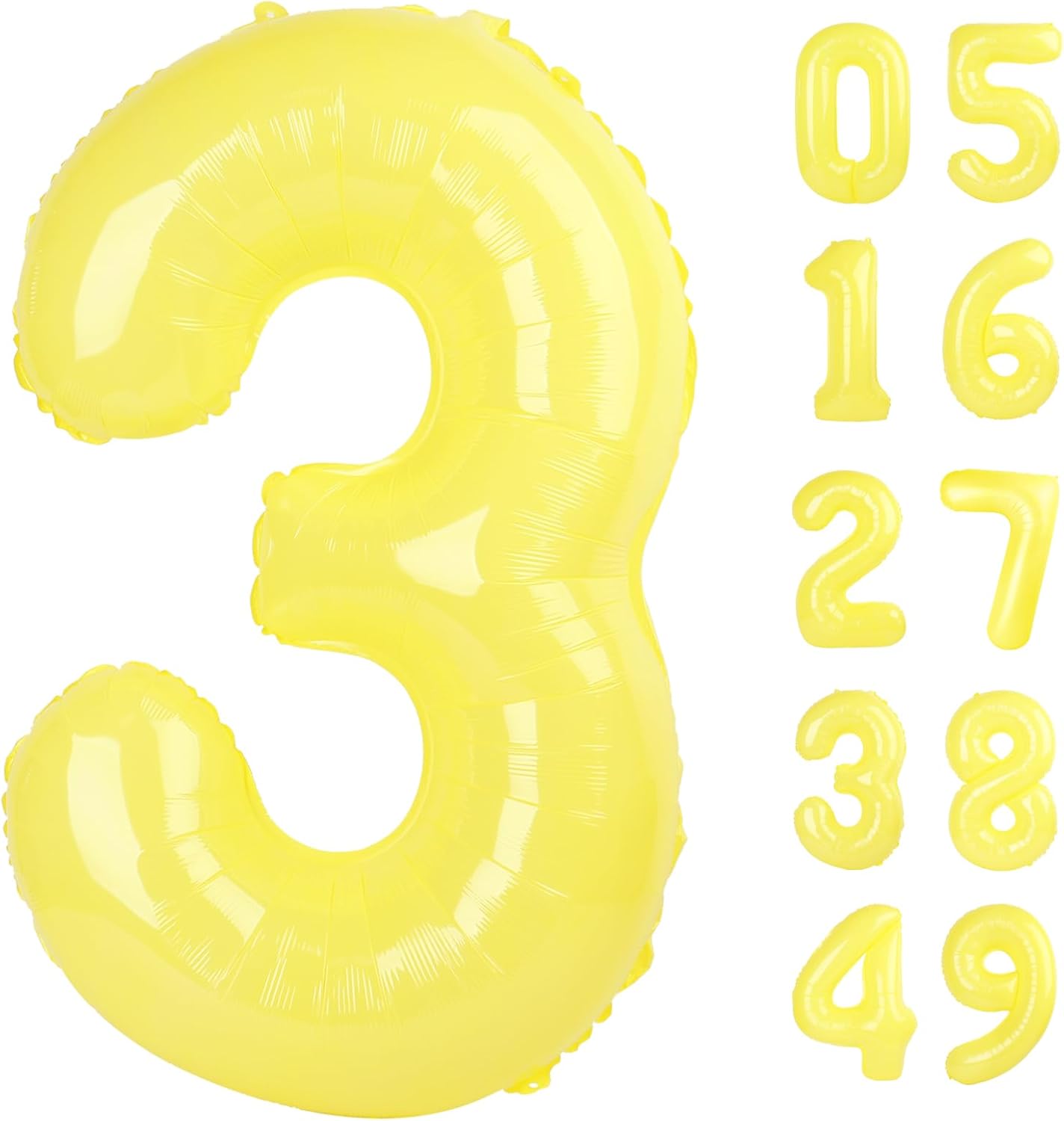 Macaron Yellow Number Balloon 3