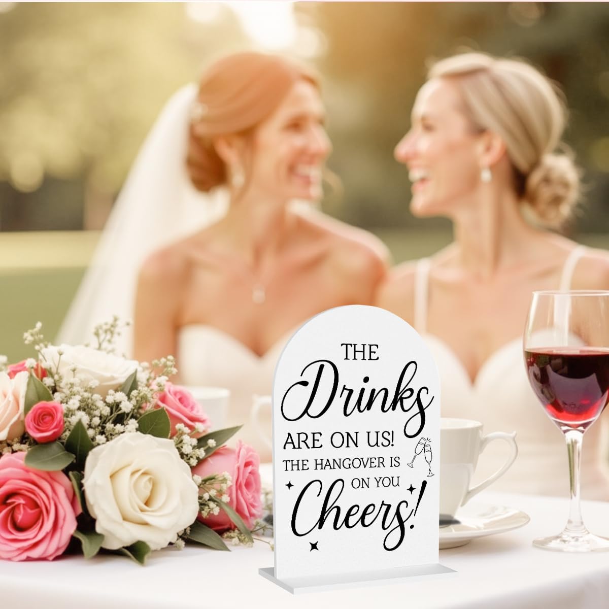 Wedding Decorations for Reception Ceremony, Wedding White Acrylic Table Sign for Marriage Parties Anniversaries Reception Cafe Hotel Party Bar Business Event