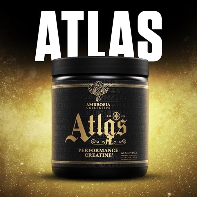 Ambrosia Atlas Performance Creatine Creapure® + Acetic Acid – Explosive Strength & Endurance Support – Muscle Recovery, Fatigue Resistance & Performance Boost Support – 30 Servings