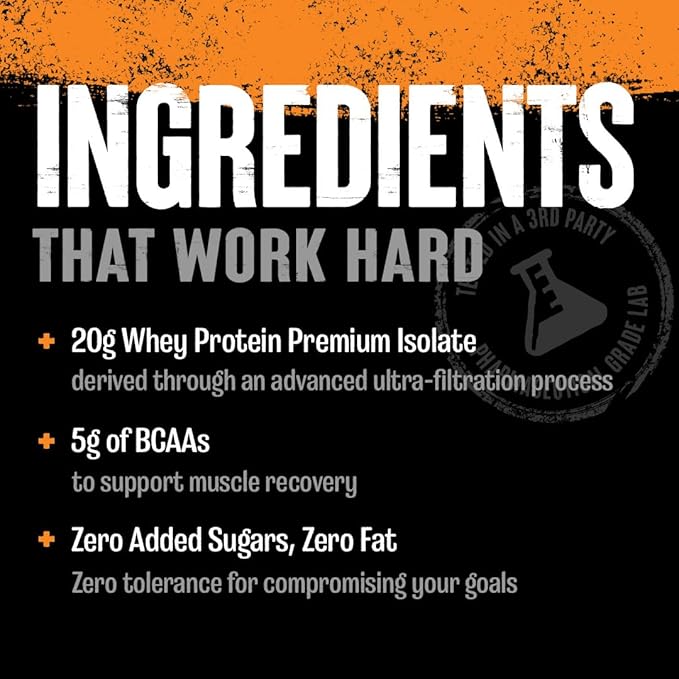 Clear Whey Isolate Protein Powder - Easy to Digest and Mix, 5g BCAA, Deliciously Juicy, Refreshing Anytime Drink for Men and Women, Pineapple Orange 125g (5 Servings)