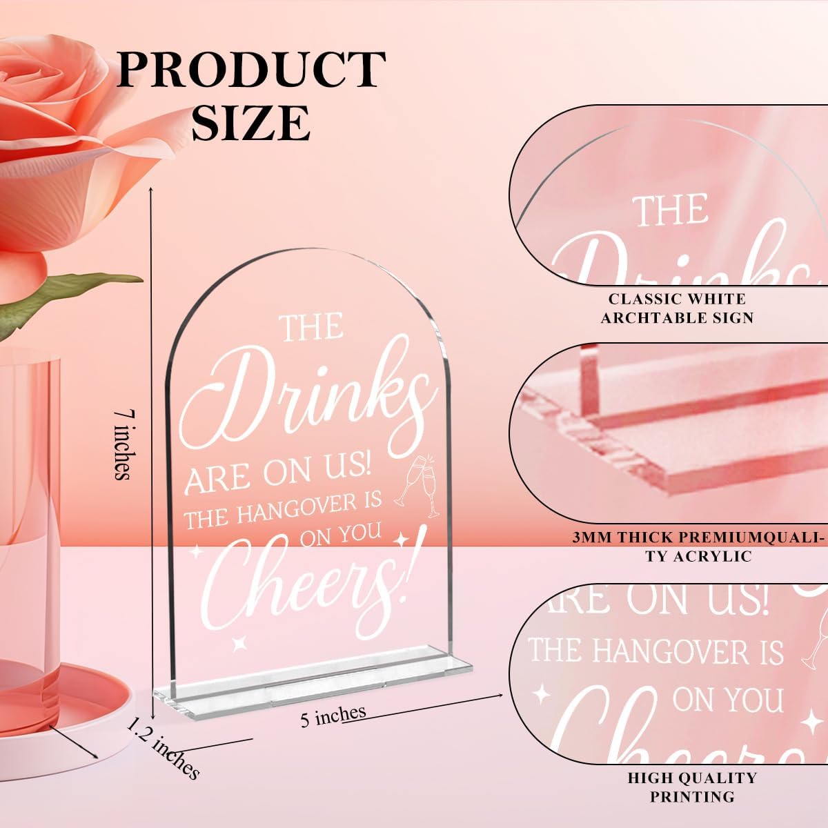 Wedding Decorations for Reception Ceremony, Wedding Clear Acrylic Table Sign for Marriage Parties Anniversaries Reception Cafe Hotel Party Bar Business Event