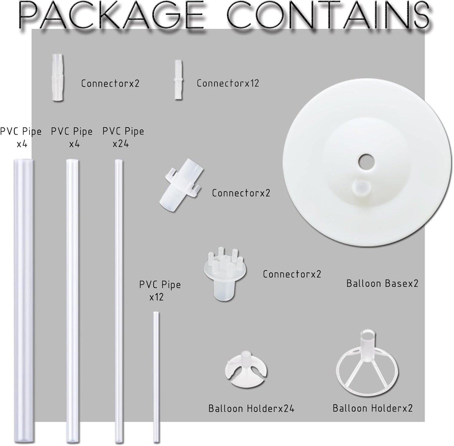 Balloon Column Kit for Floor- Set of 2, Base&Pole, Balloon Column Kit for Floor or Table Centerpieces Backdrop Decoration for Party Wedding Baby Shower Birthday Graduation (No balloons)