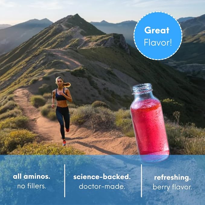 FundAminos EAA + BCAA Amino Acid Powder | Organic, Vegan, Plant-Based | Complete Essential Aminos for Everyday Nutrition | Optimized Protein Utilization | Refreshing Superfruits Blend - 60 Servings