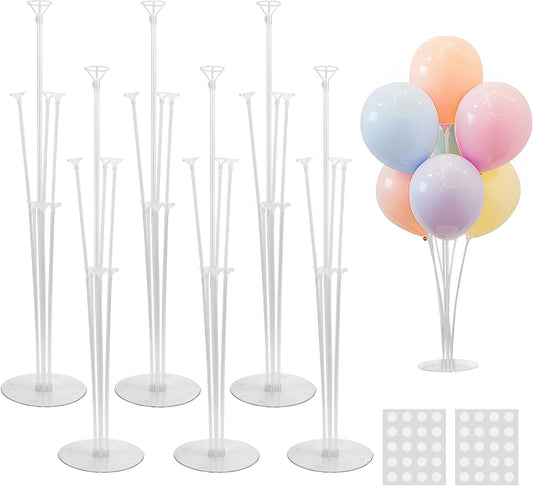 JOYYPOP 6 Sets Balloon Stand Kit, Balloon Sticks with Base Birthday Graduation Party Decorations Wedding
