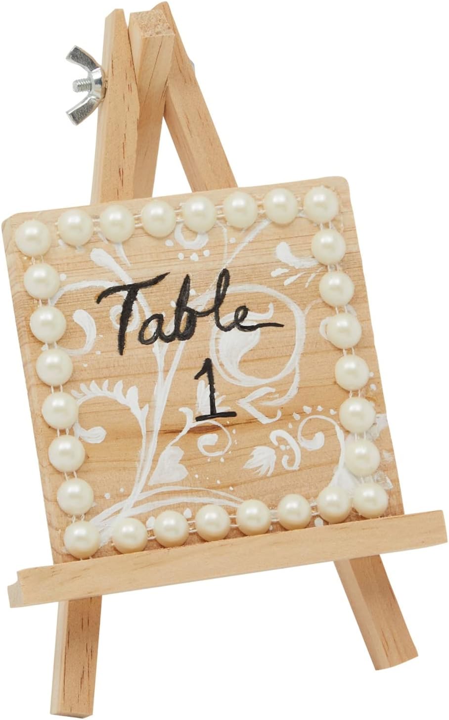 Juvale Mini Easel Stand - 7 in, Light Brown Lotus Wood, 6-Pack - Table & Desktop Display Stand - Place Card Holder & Photo Display