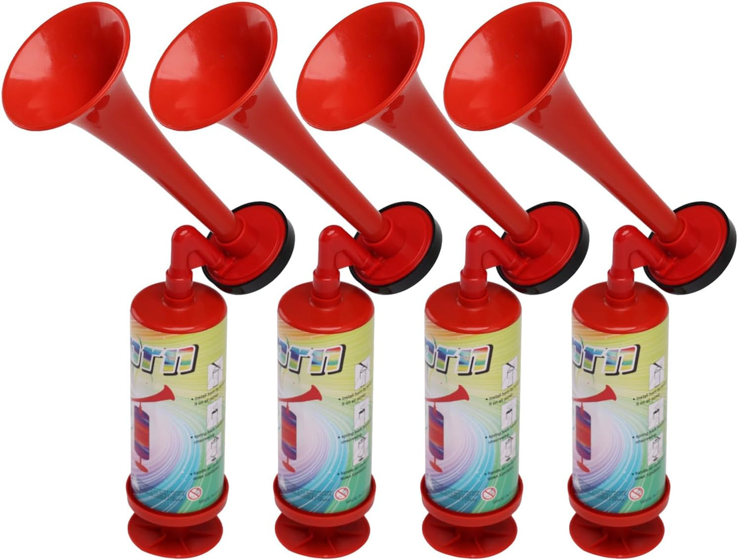 Fog Hor Air Horn for Boat Beer Horn Dog Horns Party Air Horns Sports and Marine Signal Safety Horn Hand Held Pump Air Horn(ABS large handheld horn 4PCS)