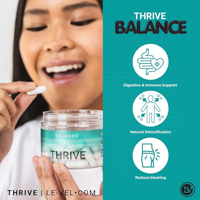 Thrive Balance Capsules | 60 Count | Plant-Based Digestive Support with Ginger Root, Fennel Seed & Buckthorn Bark Extract | Supports Gut Health, Occasional Bloating Relief & Overall Wellness